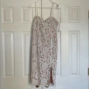 Amazing Allure White Crochet Lace Bodycon Midi Dress Lulus